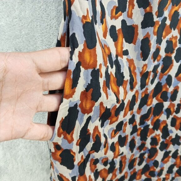 SIMONE D. Short Tank Dress Size M 100% Viscose Multicolor Print w/ Black Lining - Picture 4 of 14